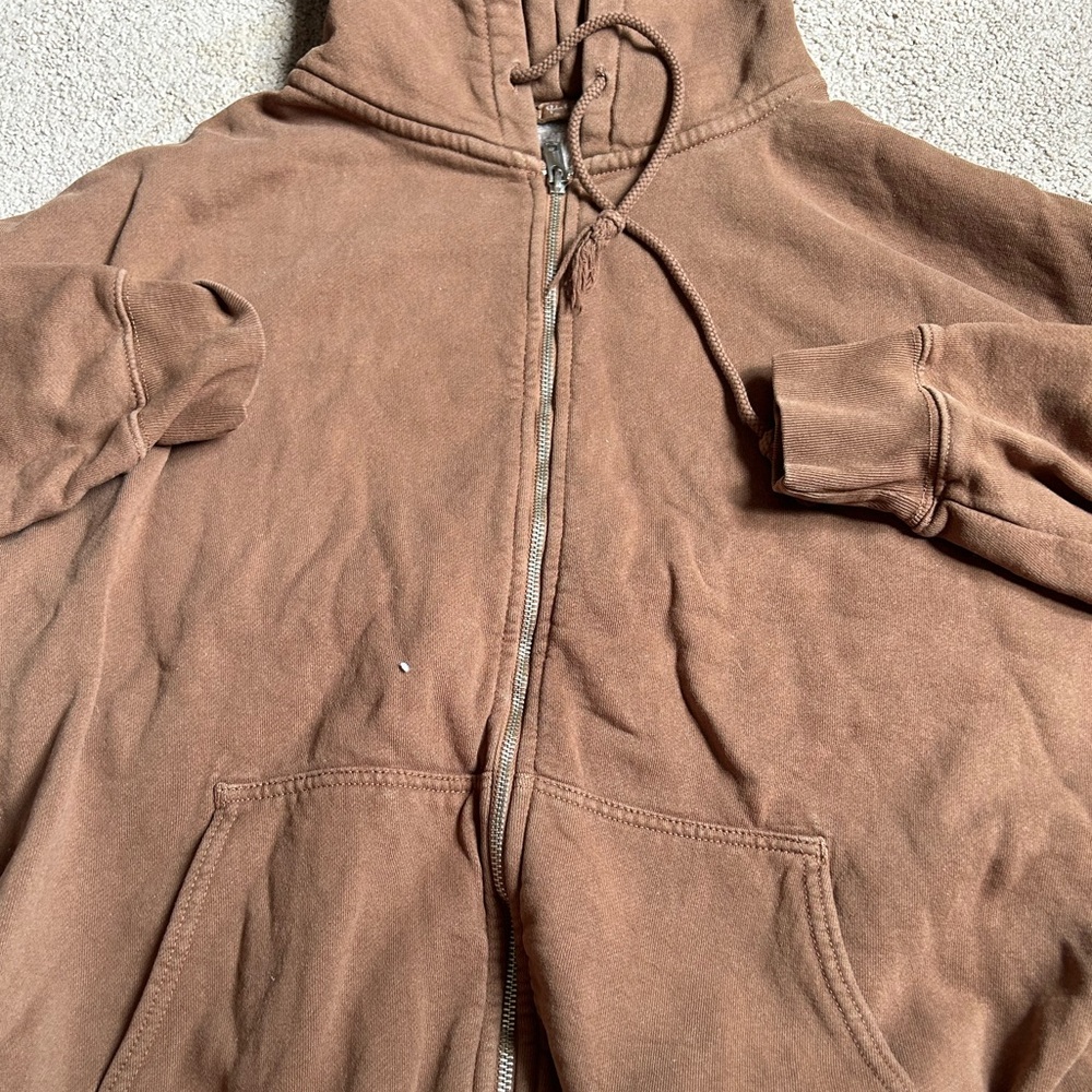 PacSun - John galt full zip brown hoodie